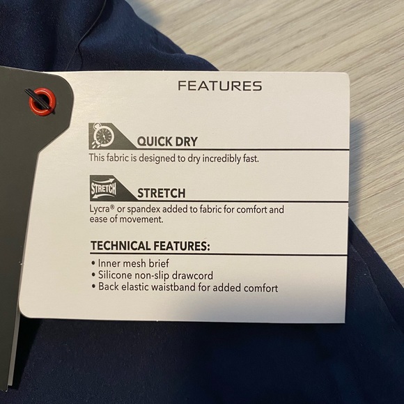 NWT Men’s Ripzone Navy Blue Swim Trunks - Picture 5 of 6